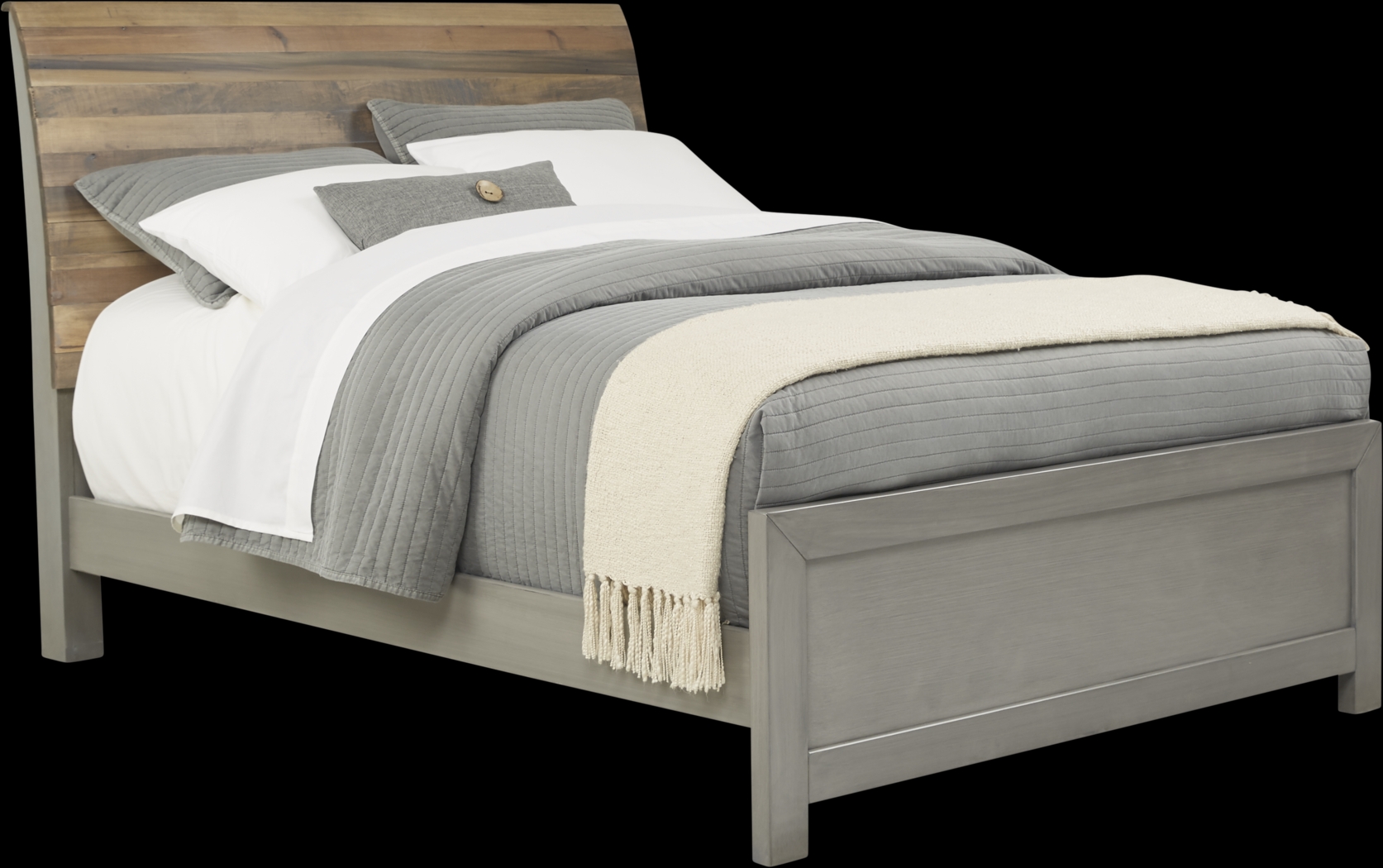 Kids Moss Creek Jr. Gray 3 Pc Full Sleigh Bed - Thumbnail - Image 1