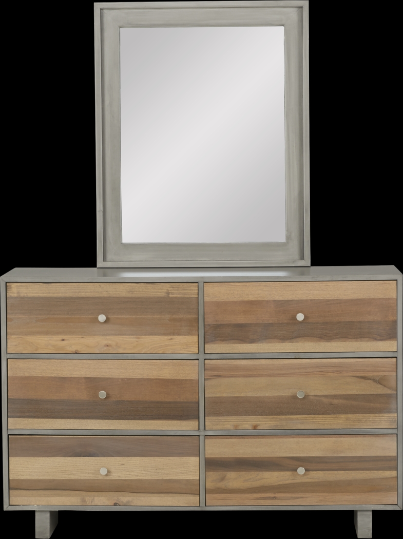 Kids Moss Creek Jr. Gray Dresser & Mirror Set - Thumbnail - Image 1