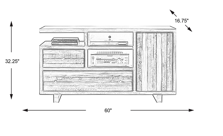 Dimension Image. Please refer to the Dimension Tab on this page for dimension details.