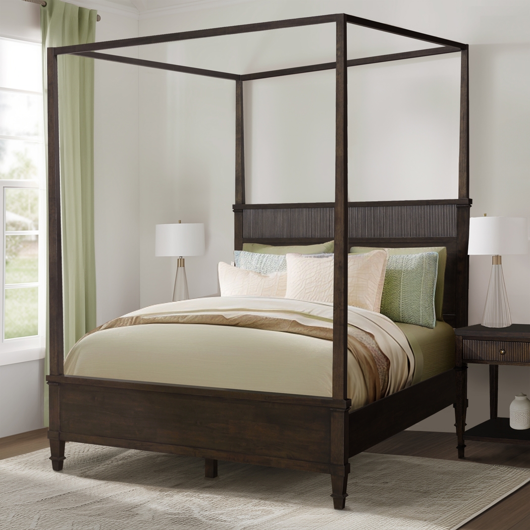 Mosscliff Brown Queen Canopy Bed - Thumbnail - Image 2