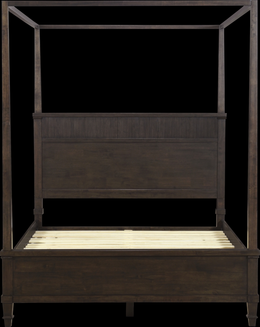 Mosscliff Brown Queen Canopy Bed - Thumbnail - Image 3