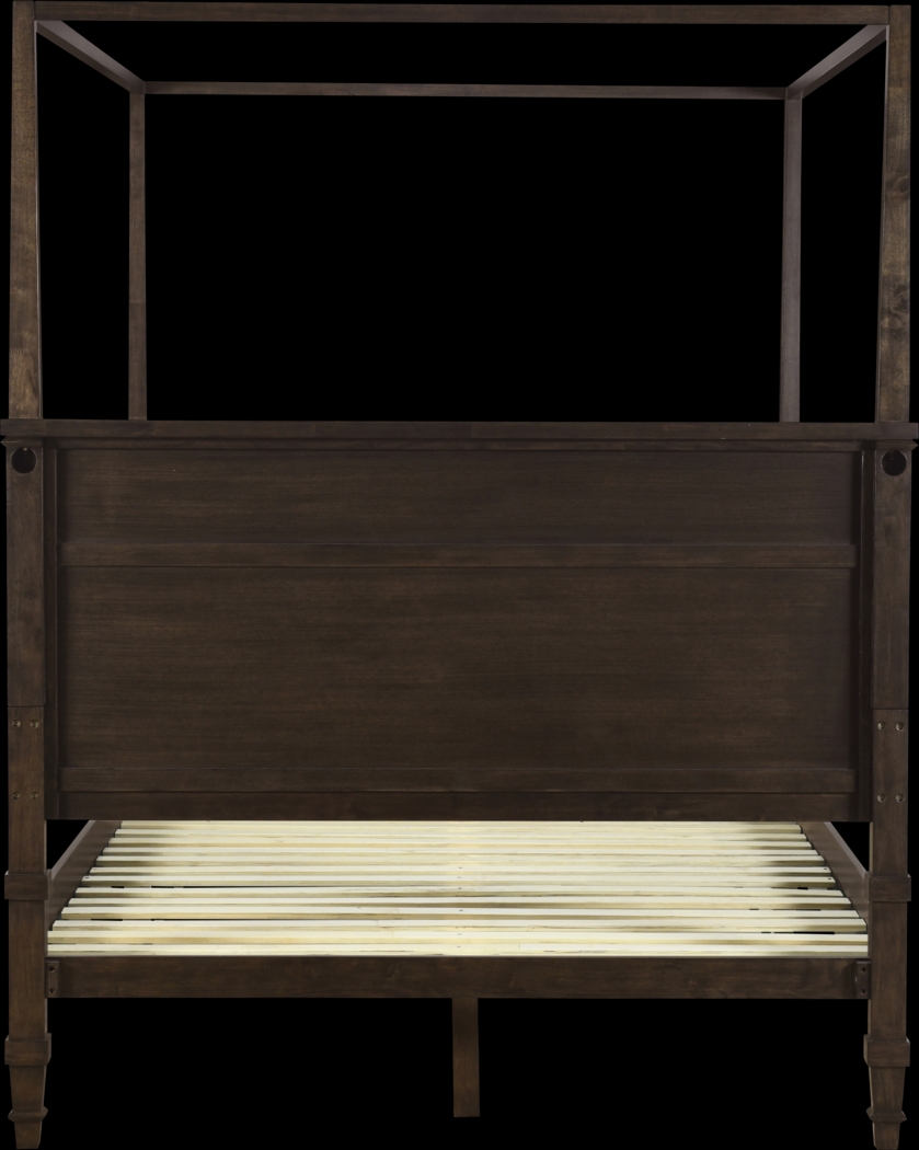 Mosscliff Brown Queen Canopy Bed - Thumbnail - Image 4