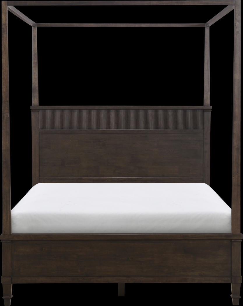 Mosscliff Brown Queen Canopy Bed - Thumbnail - Image 5