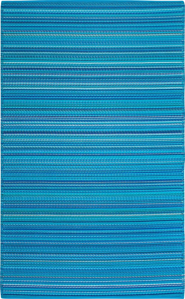 Mossi Blue 6' x 9' Indoor/Outdoor Rug - Thumbnail - Image 1