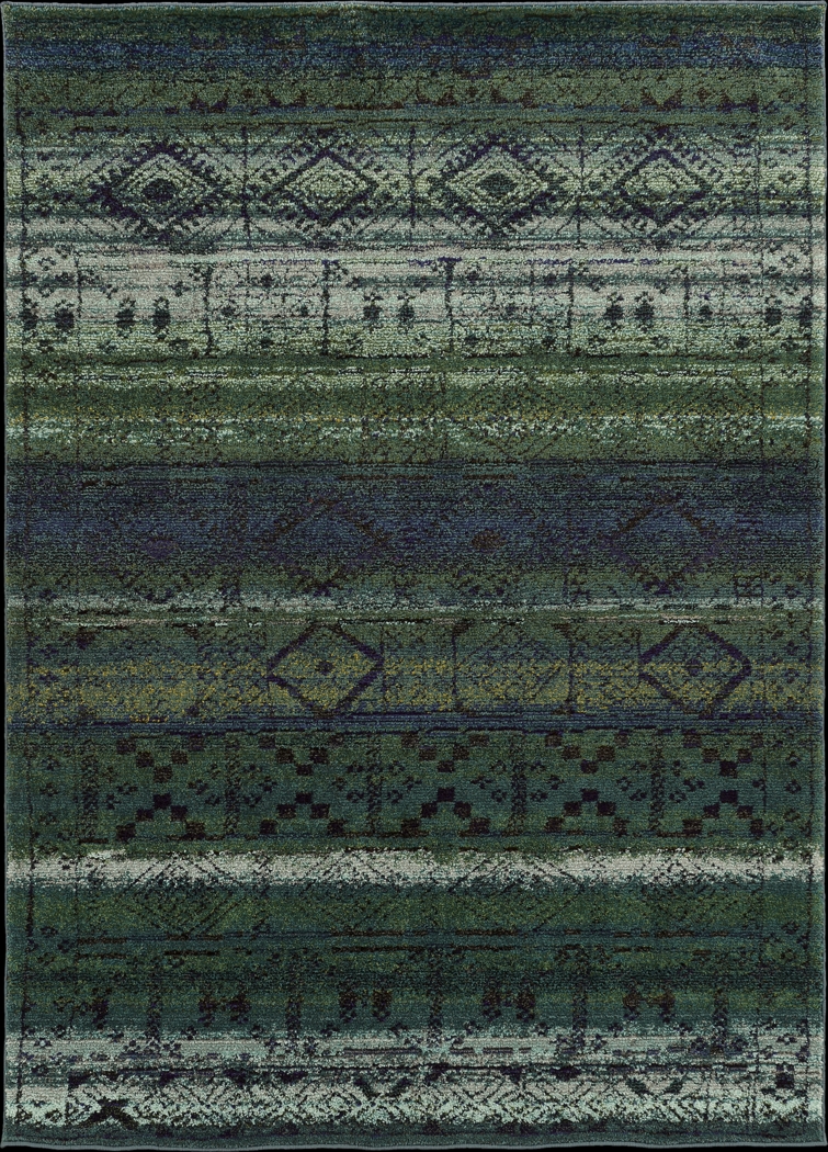 Mossy Vale 5'3 x 7'6 Green Rug - Thumbnail - Image 1