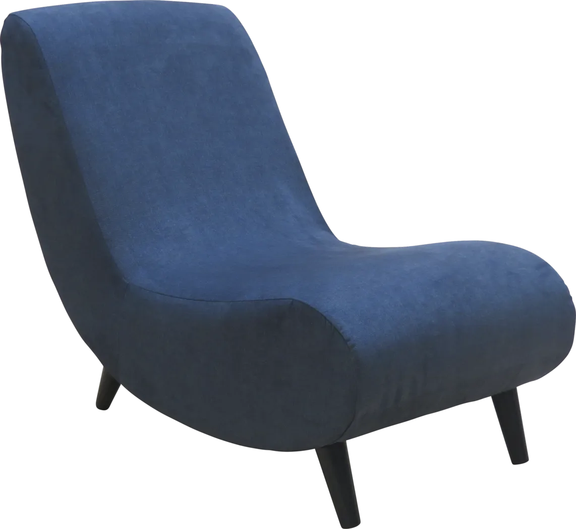 Mostly Mod Denim Blue Lounge Chair - Thumbnail - Image 1