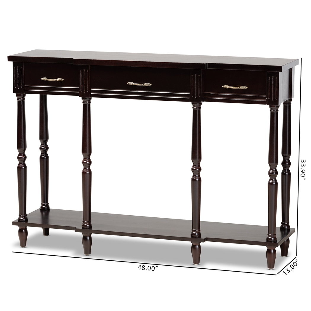 Motlow Dark Brown Sofa Table - Thumbnail - Image 9