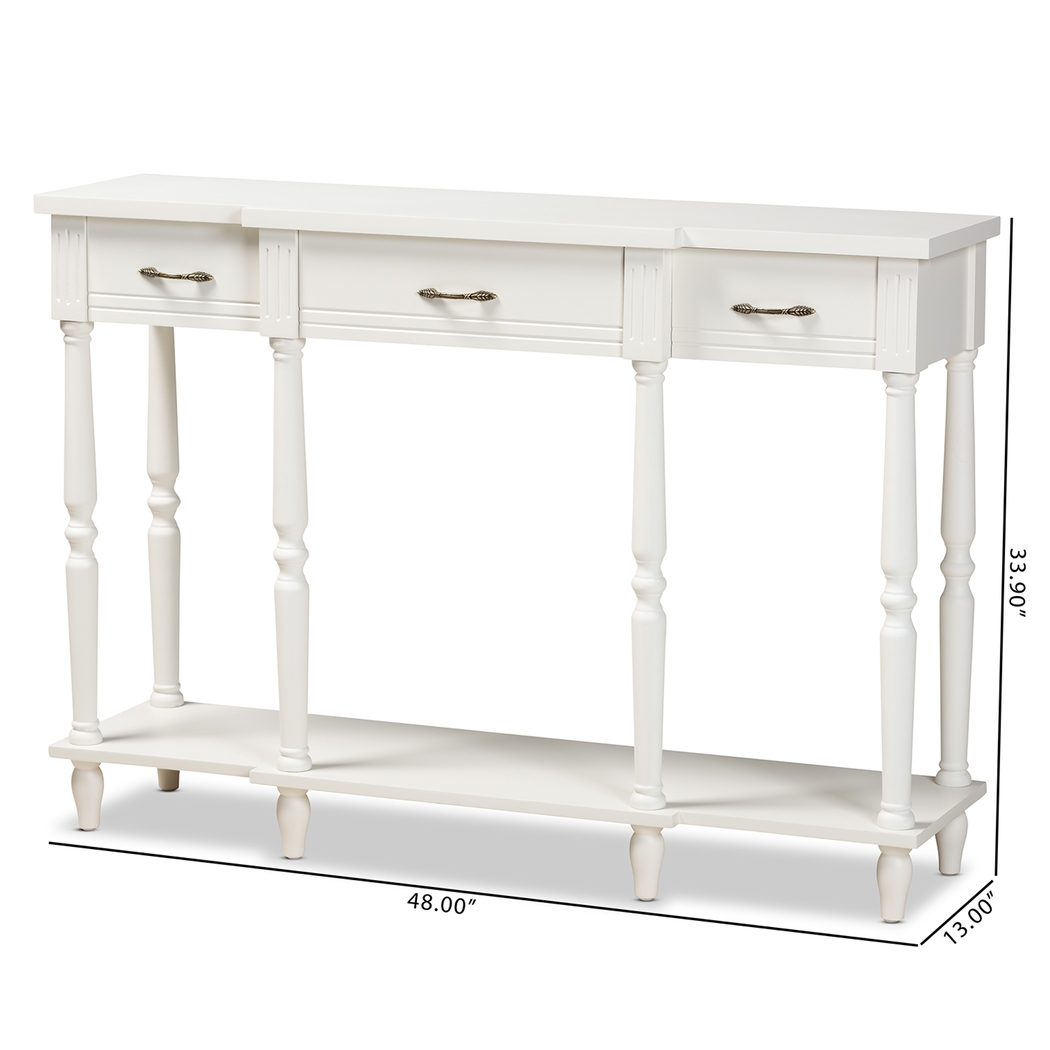 Motlow White Sofa Table - Thumbnail - Image 9