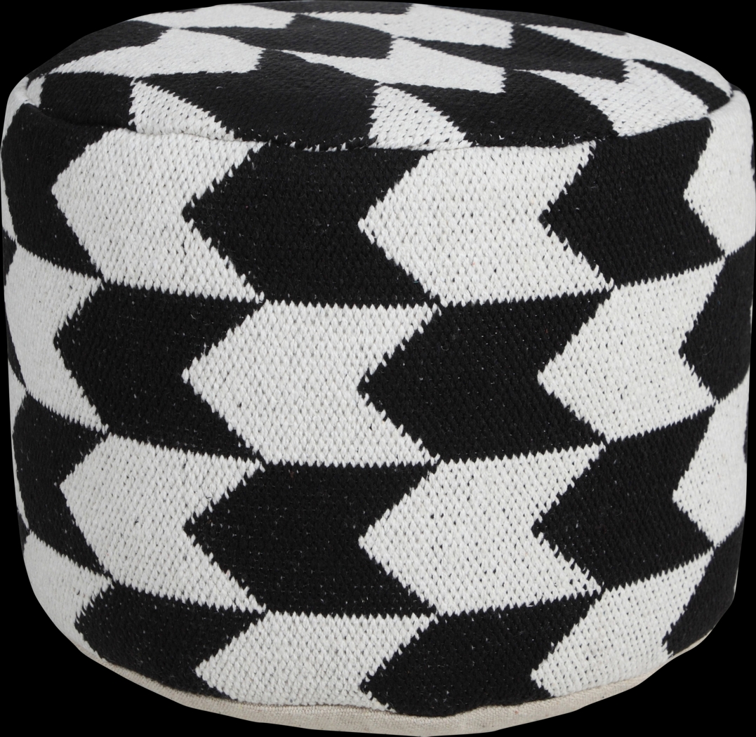 Motyn Black Pouf - Thumbnail - Image 1