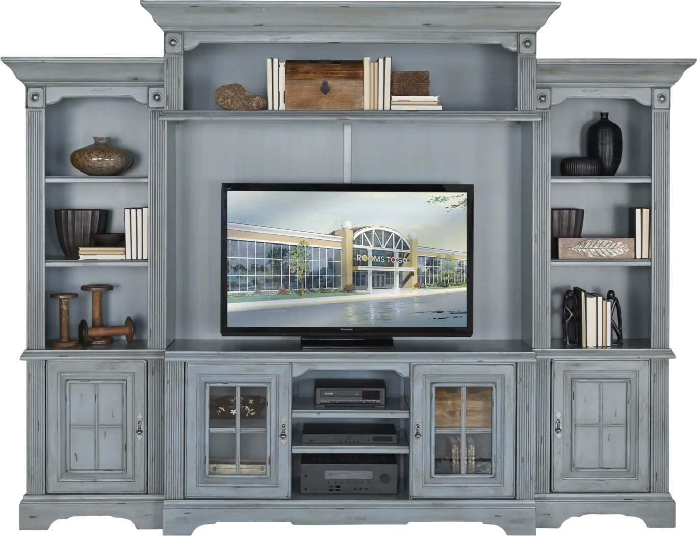 Mountain Bluff Blue 5 Pc Wall Unit - Thumbnail - Image 1