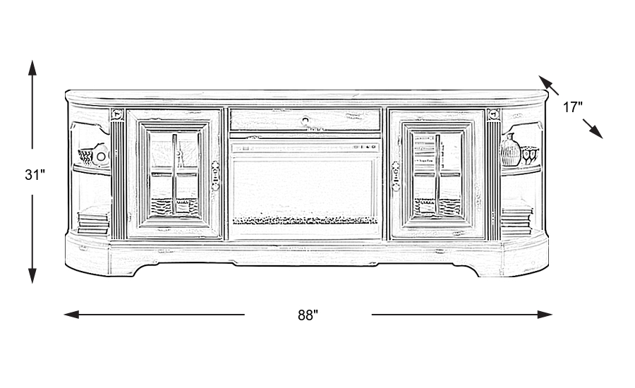 Dimension Image. Please refer to the Dimension Tab on this page for dimension details.