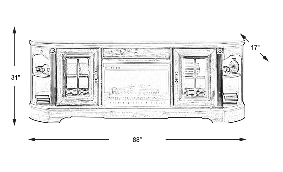 Dimension Image. Please refer to the Dimension Tab on this page for dimension details.