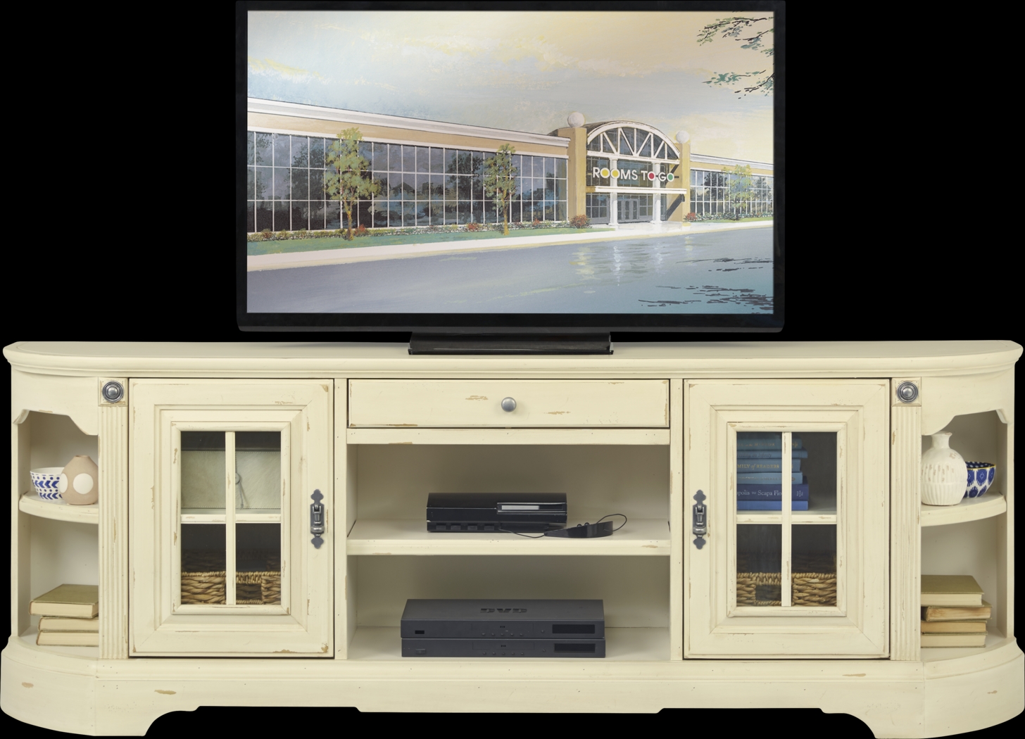 Mountain Bluff II White 88 in. Console - Thumbnail - Image 1