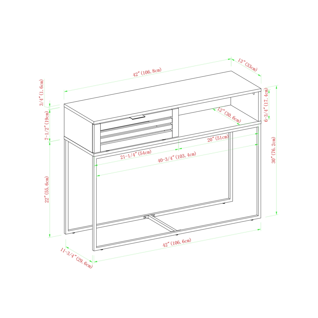 Mountain Brook Gray Sofa Table - Thumbnail - Image 5