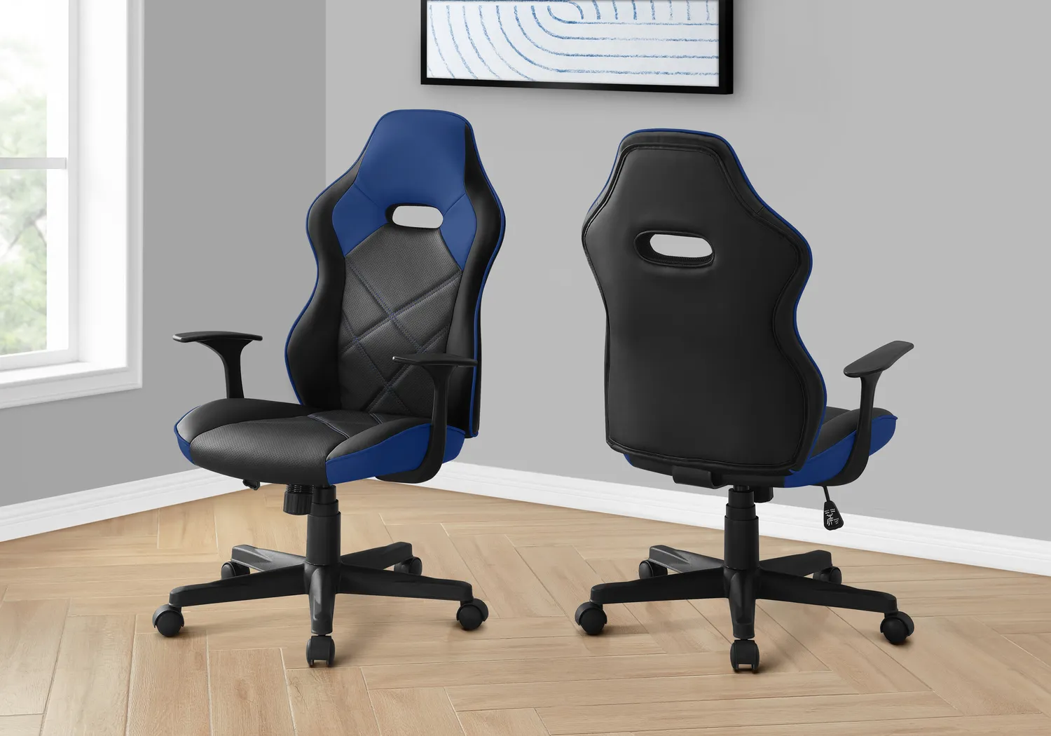 Mourovia Blue Gaming Chair - Thumbnail - Image 2