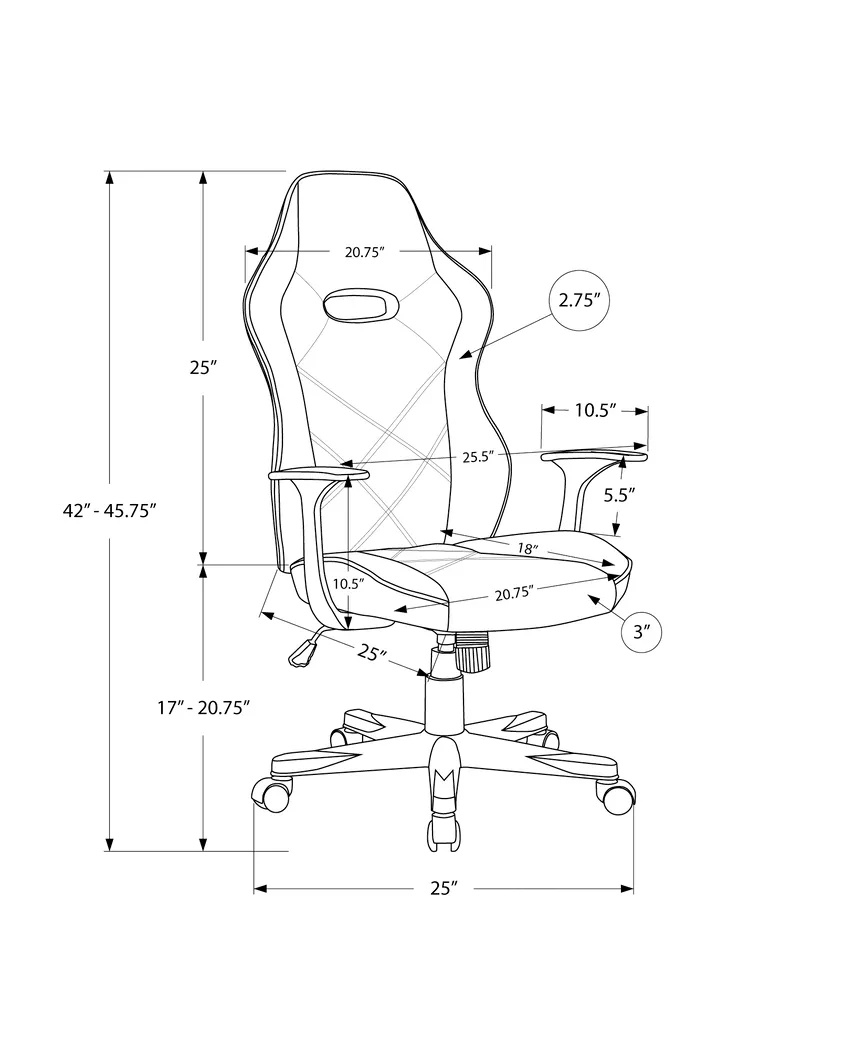 Mourovia Gray Gaming Chair - Image 12