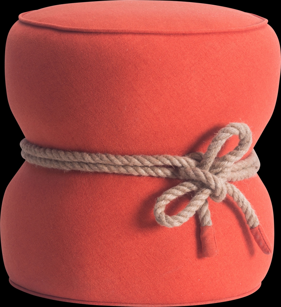 Moussey Orange Ottoman - Thumbnail - Image 1