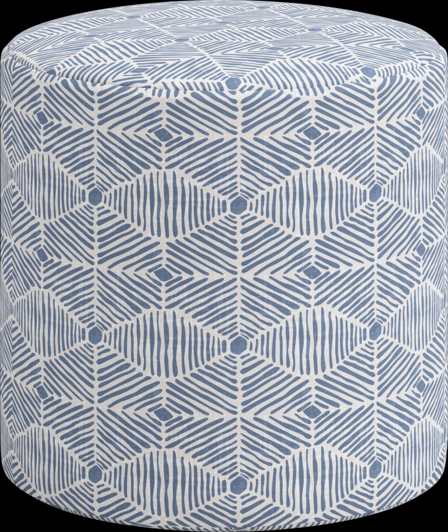 Moyle Blue Ottoman - Thumbnail - Image 1