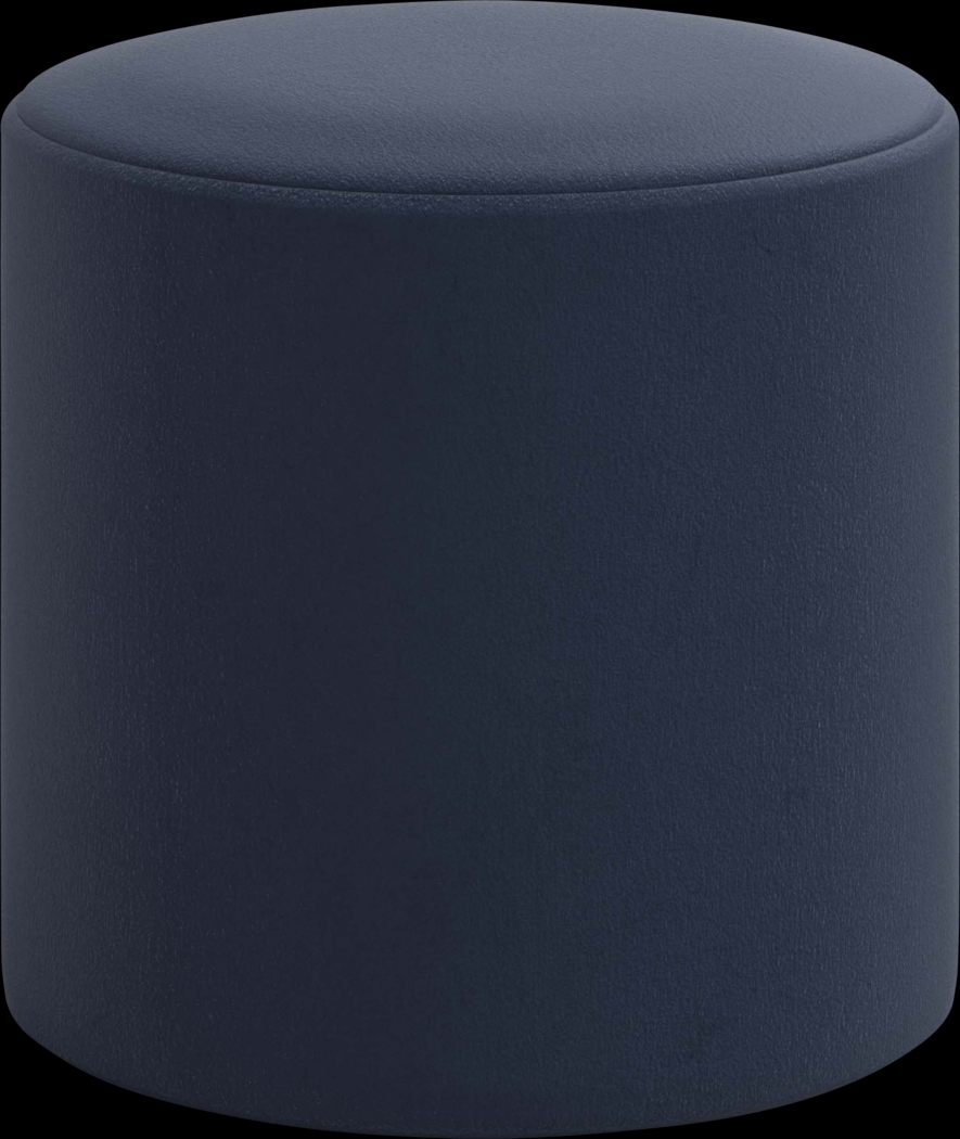 Moyle Dark Blue Ottoman - Thumbnail - Image 1
