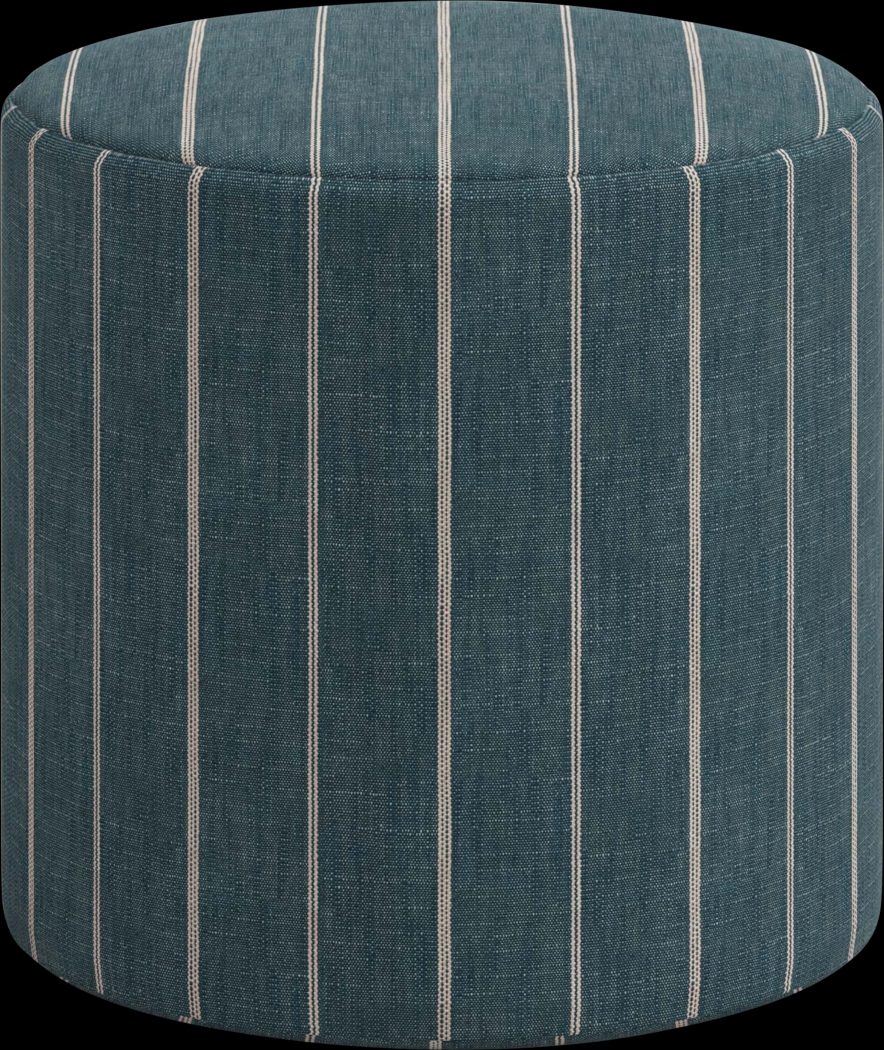 Moyle Dark Blue Ottoman - Thumbnail - Image 3