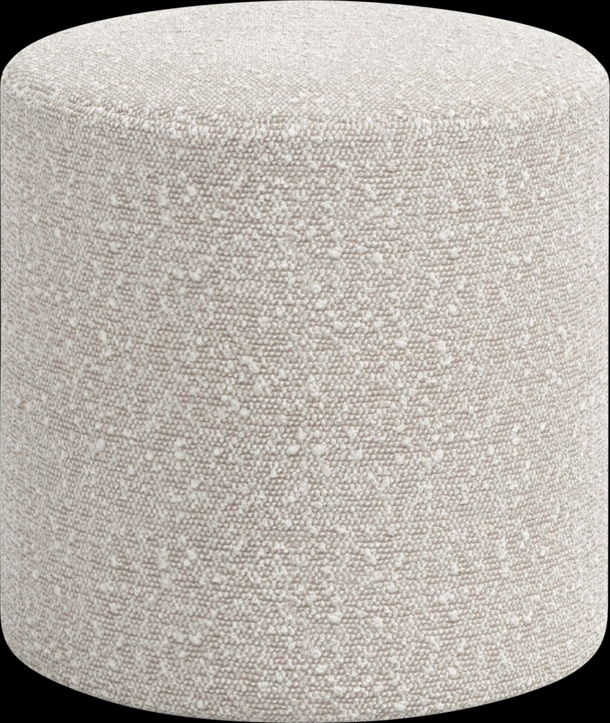 Moyle White Ottoman - Thumbnail - Image 3