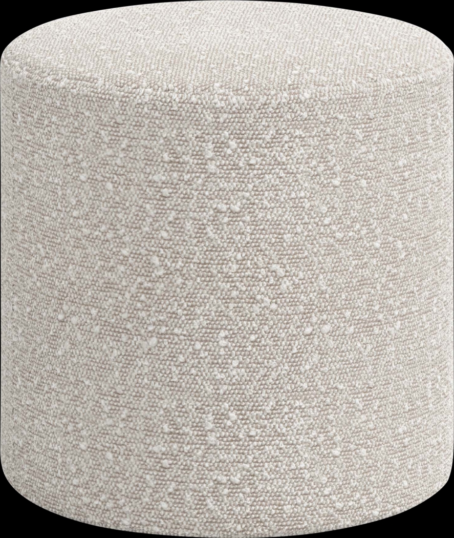Moyle White Ottoman - Thumbnail - Image 1
