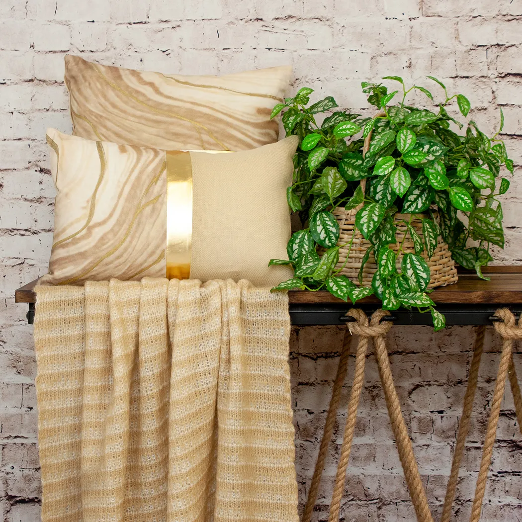 Moyo Beige Accent Pillow - Thumbnail - Image 2
