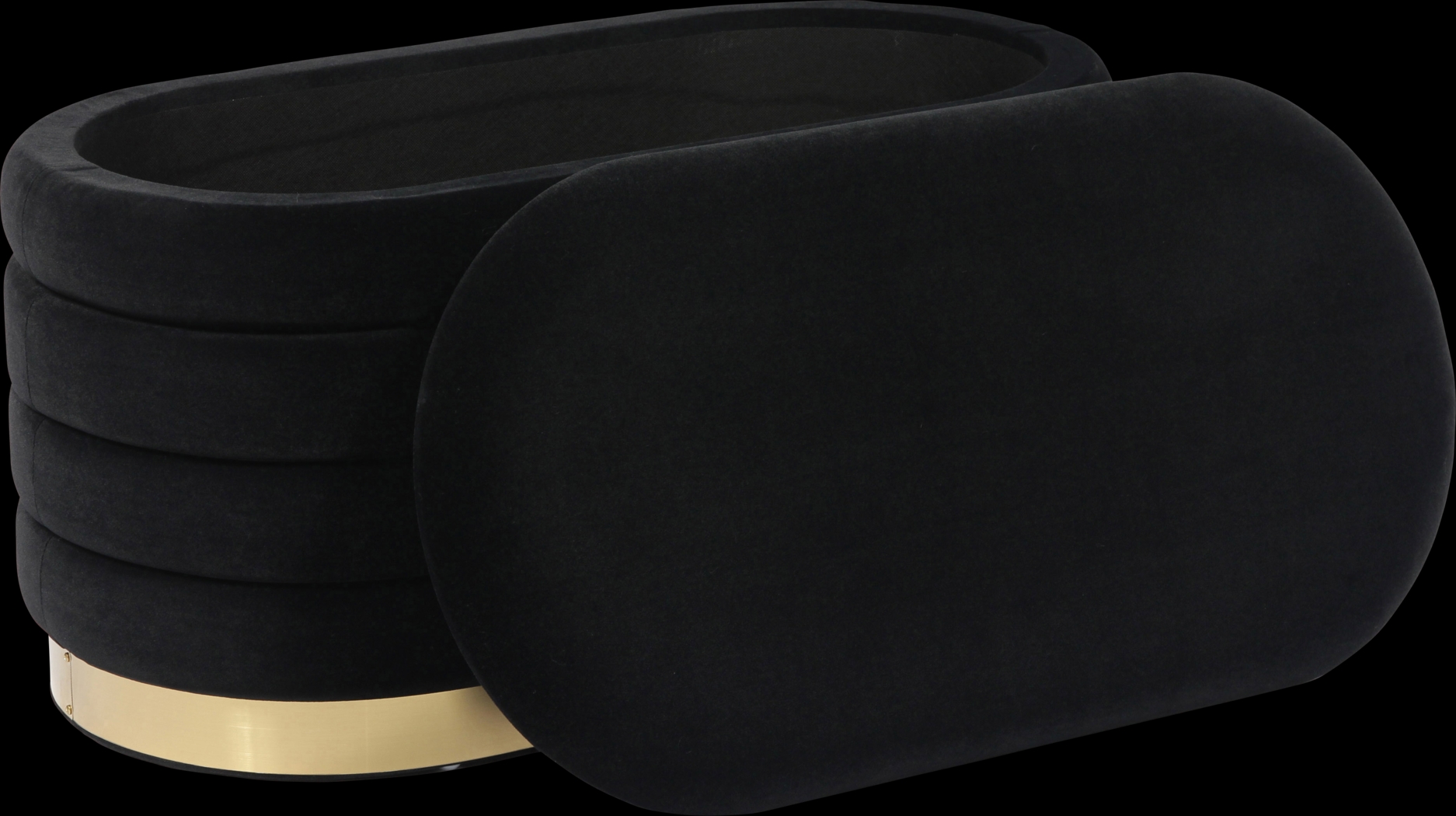 Moyra Black Storage Bench - Thumbnail - Image 2