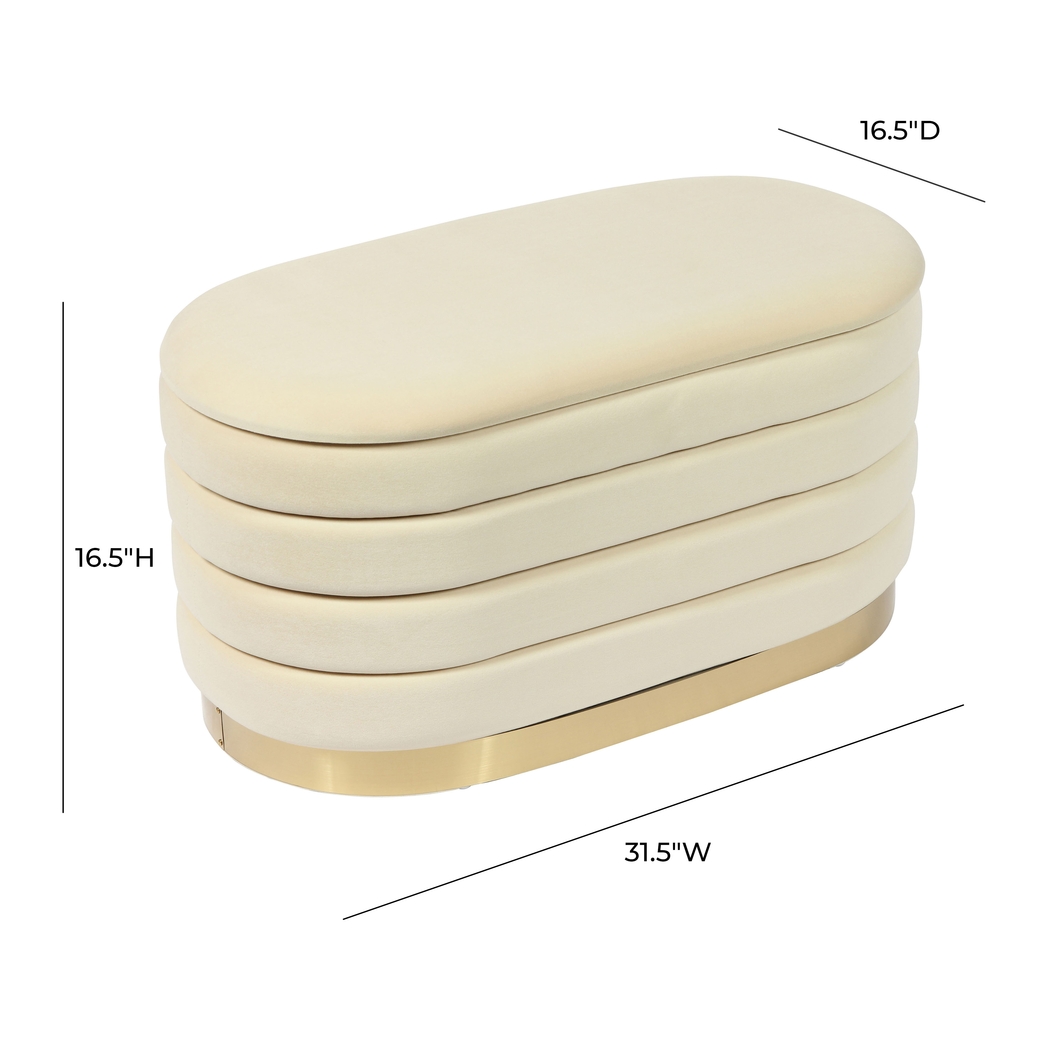 Moyra Cream Storage Bench - Thumbnail - Image 9