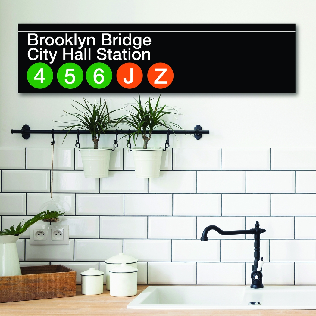 MTA Brooklyn Bridge Black Artwork - Thumbnail - Image 2