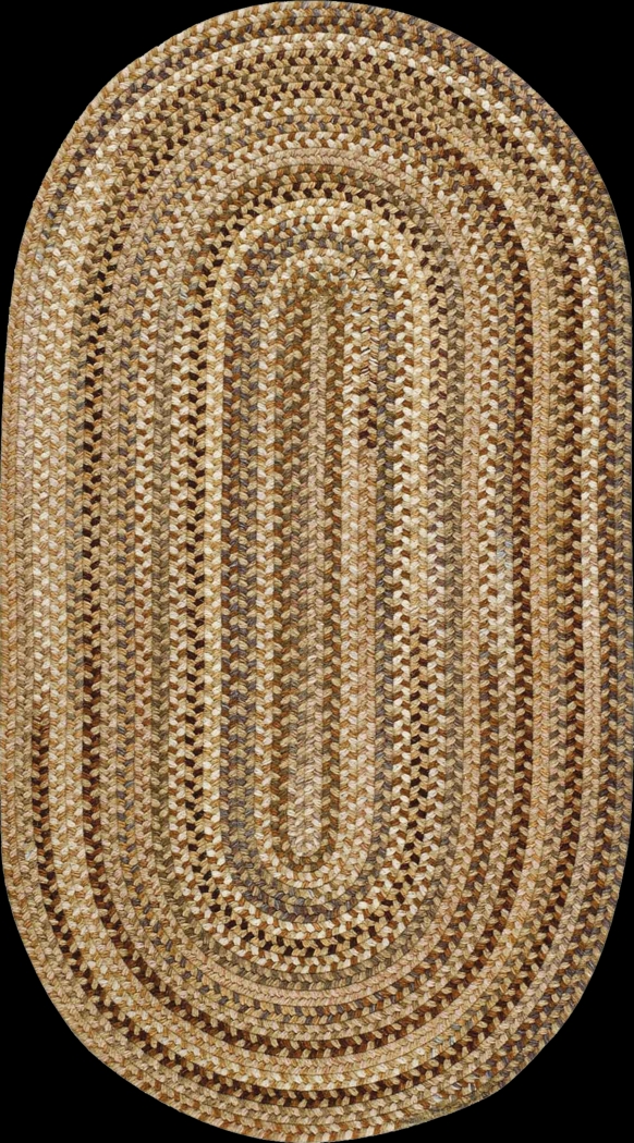 Mugadi Beige 3' x 5' Oval Rug - Thumbnail - Image 1