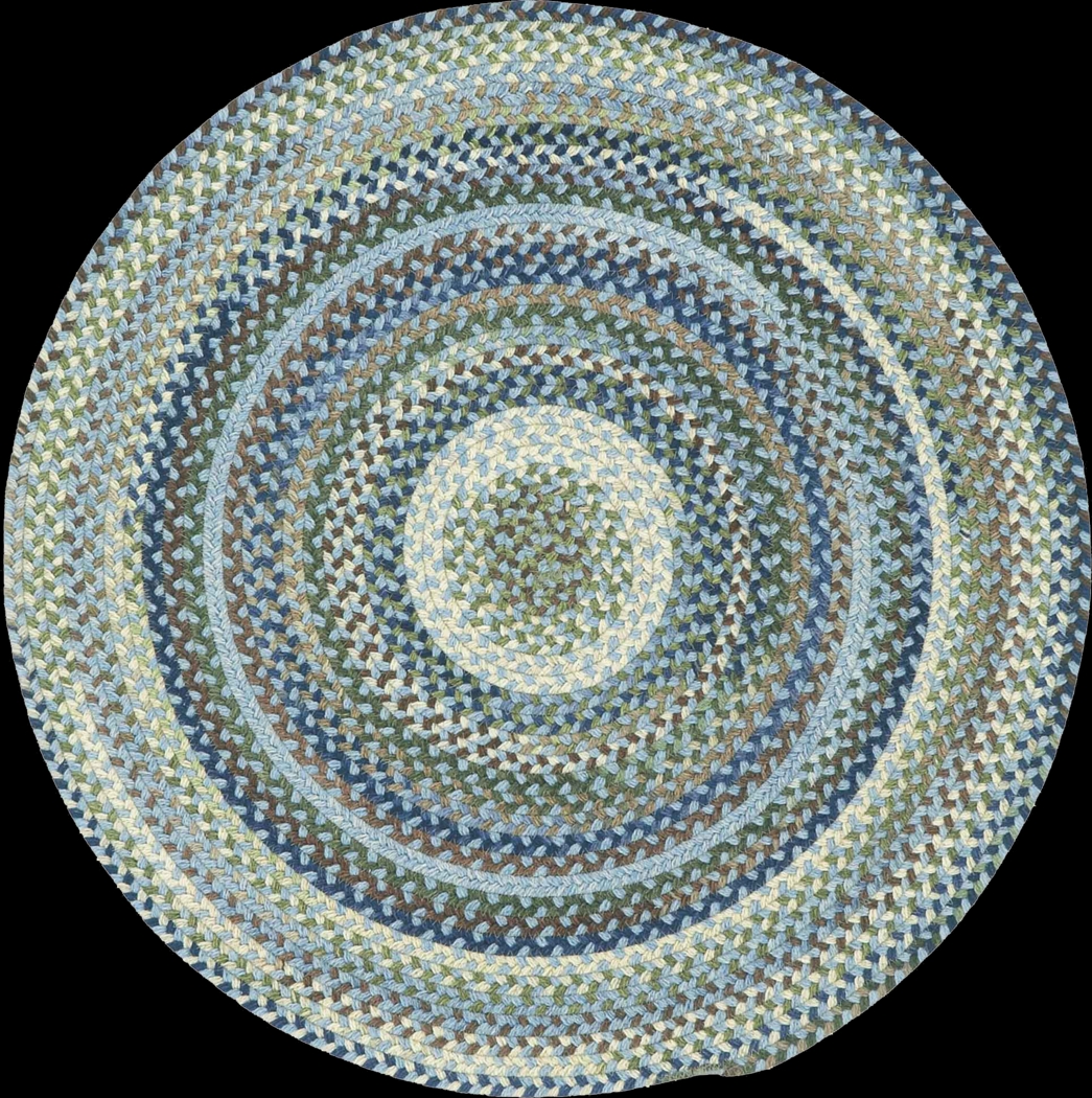 Mugadi Blue 5'6 Round Rug - Thumbnail - Image 1