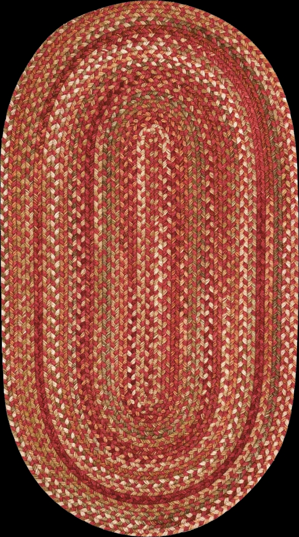 Mugadi Red 8' x 11' Oval Rug - Thumbnail - Image 1