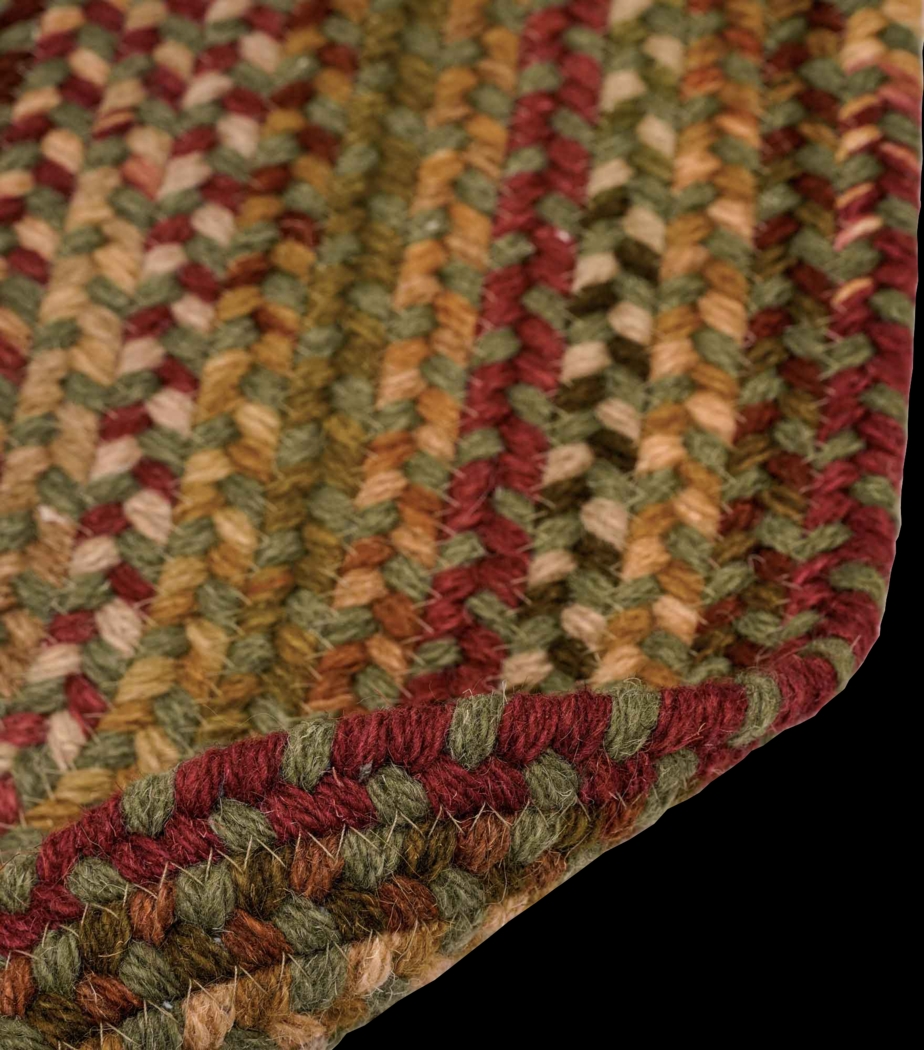 Mugadi Sage/Red 5' x 8' Oval Rug - Thumbnail - Image 3