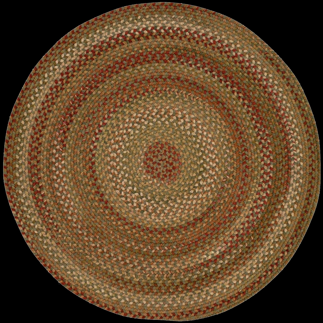 Mugadi Sage/Red 7'6 Round Rug - Thumbnail - Image 1