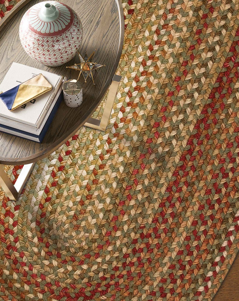 Mugadi Sage/Red 8' x 11' Oval Rug - Thumbnail - Image 2