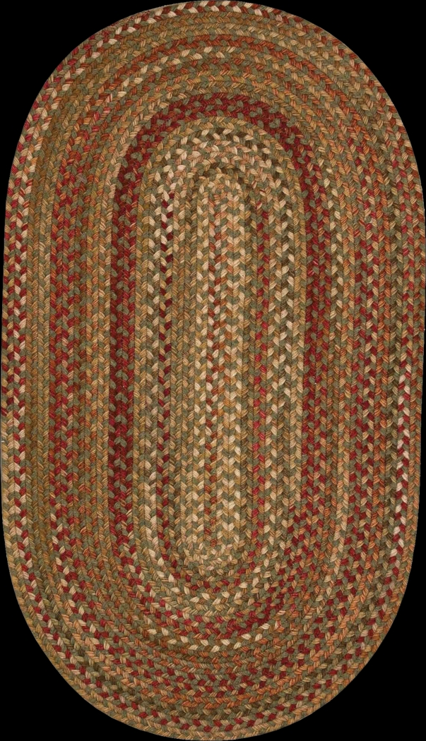 Mugadi Sage/Red 8' x 11' Oval Rug - Thumbnail - Image 1