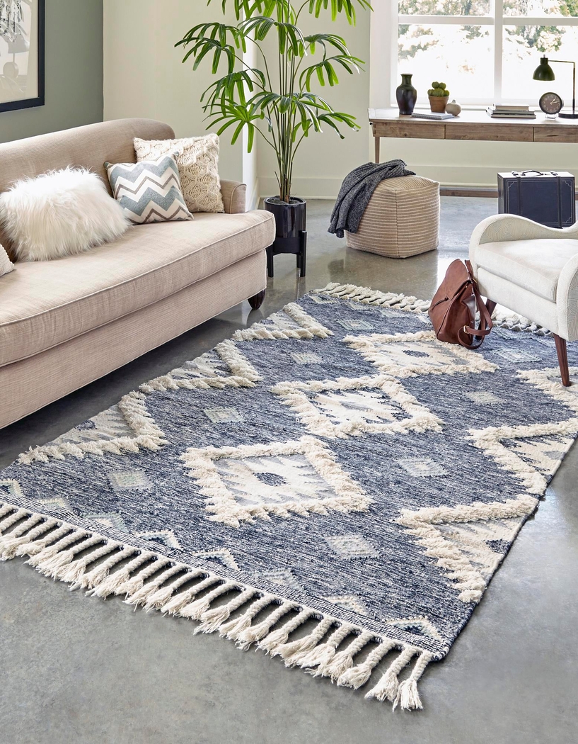 Mulde Navy 5'1 x 8'Rug - Thumbnail - Image 3