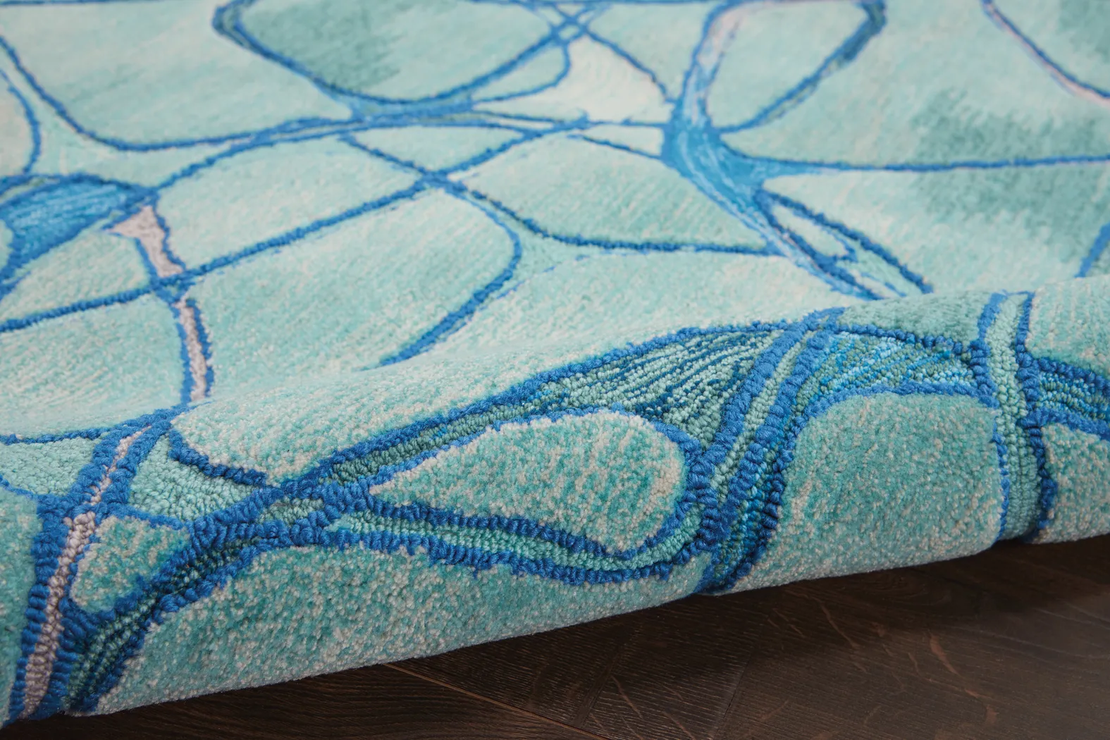Muldein Aqua 5'3" x 7'9" Rug - Thumbnail - Image 3