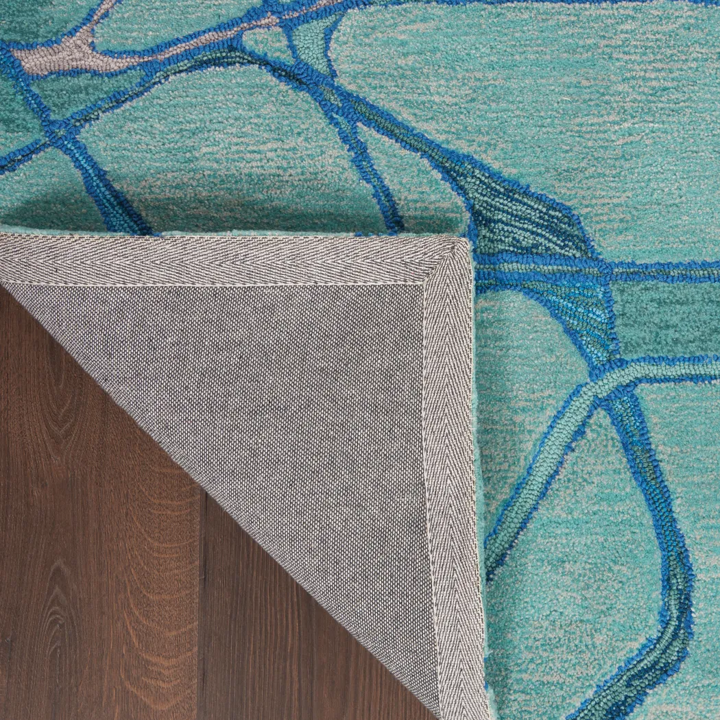 Muldein Aqua 5'3" x 7'9" Rug - Thumbnail - Image 4