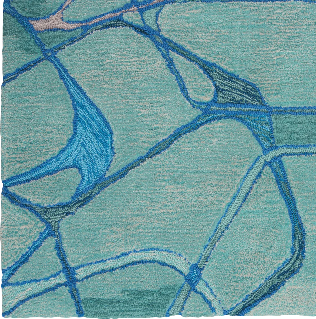 Muldein Aqua 5'3" x 7'9" Rug - Thumbnail - Image 5