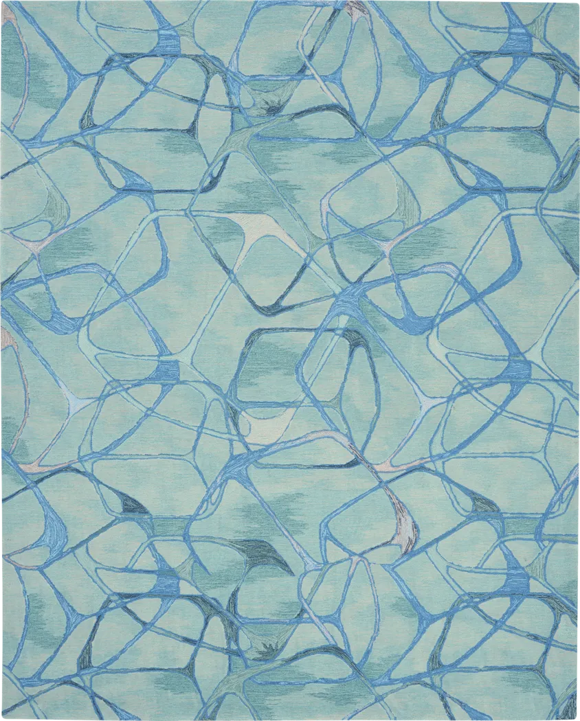Muldein Aqua 5'3" x 7'9" Rug - Thumbnail - Image 1