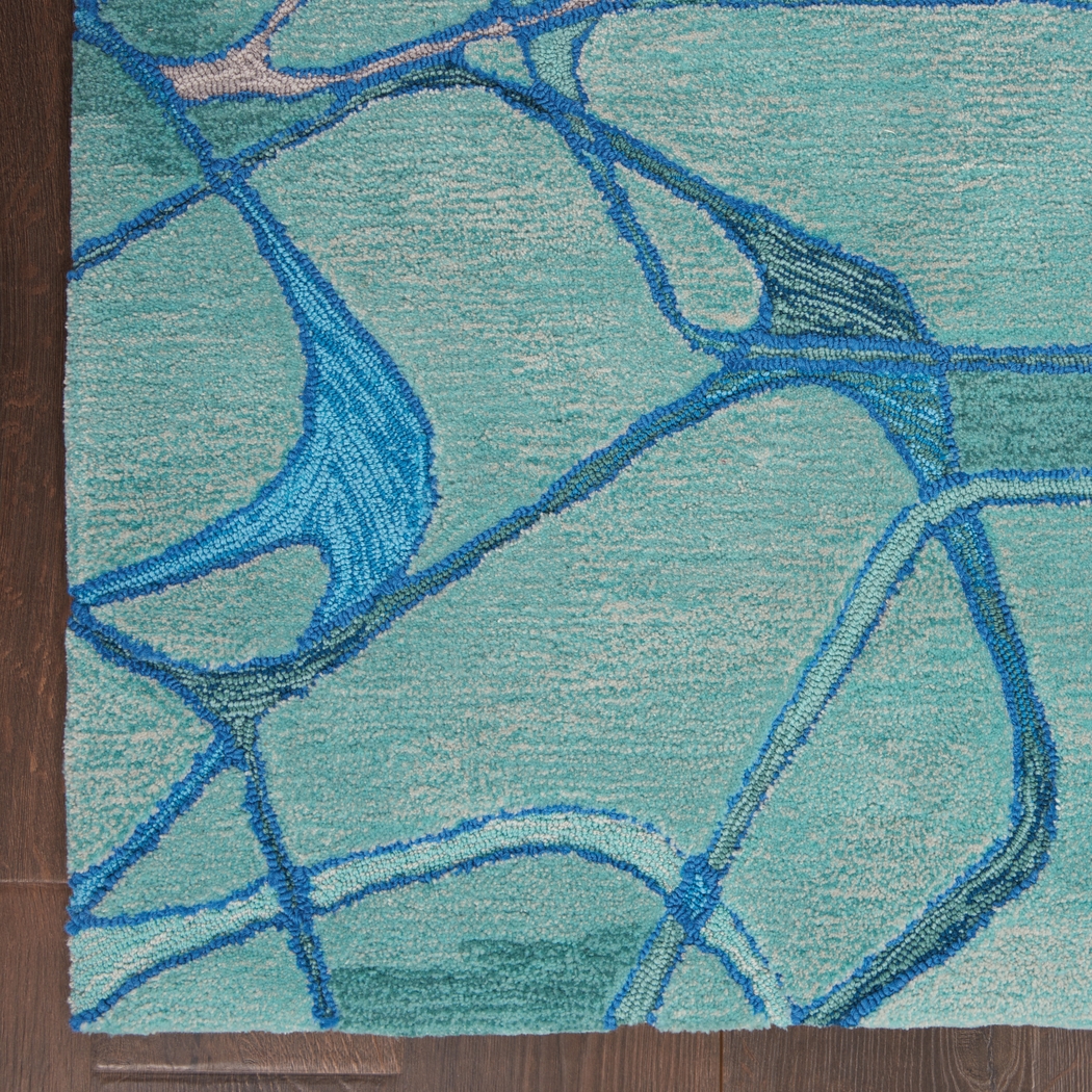Muldein Aqua 7'9" x 9'9" Rug - Thumbnail - Image 6