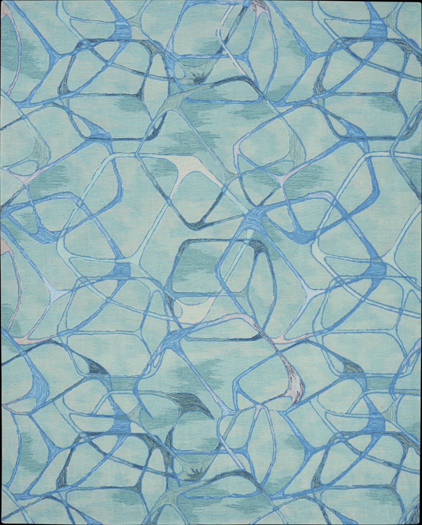 Muldein Aqua 7'9" x 9'9" Rug - Thumbnail - Image 1