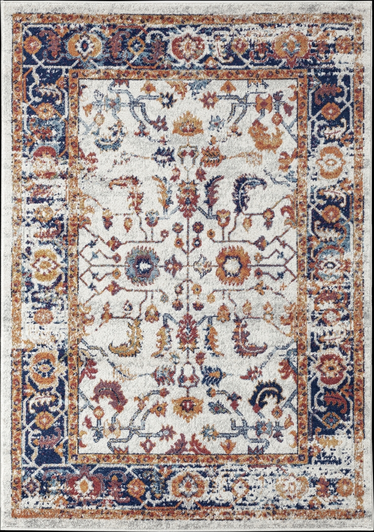 Mulmeda Orange/Multi 7'9 x 9'9 Rug - Thumbnail - Image 1