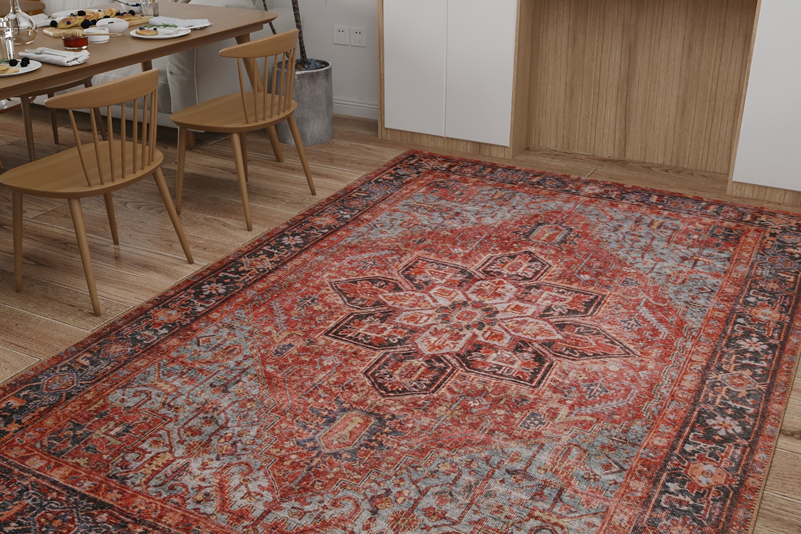 Mulvista Red 7'6 x 9'6 Rug - Thumbnail - Image 2