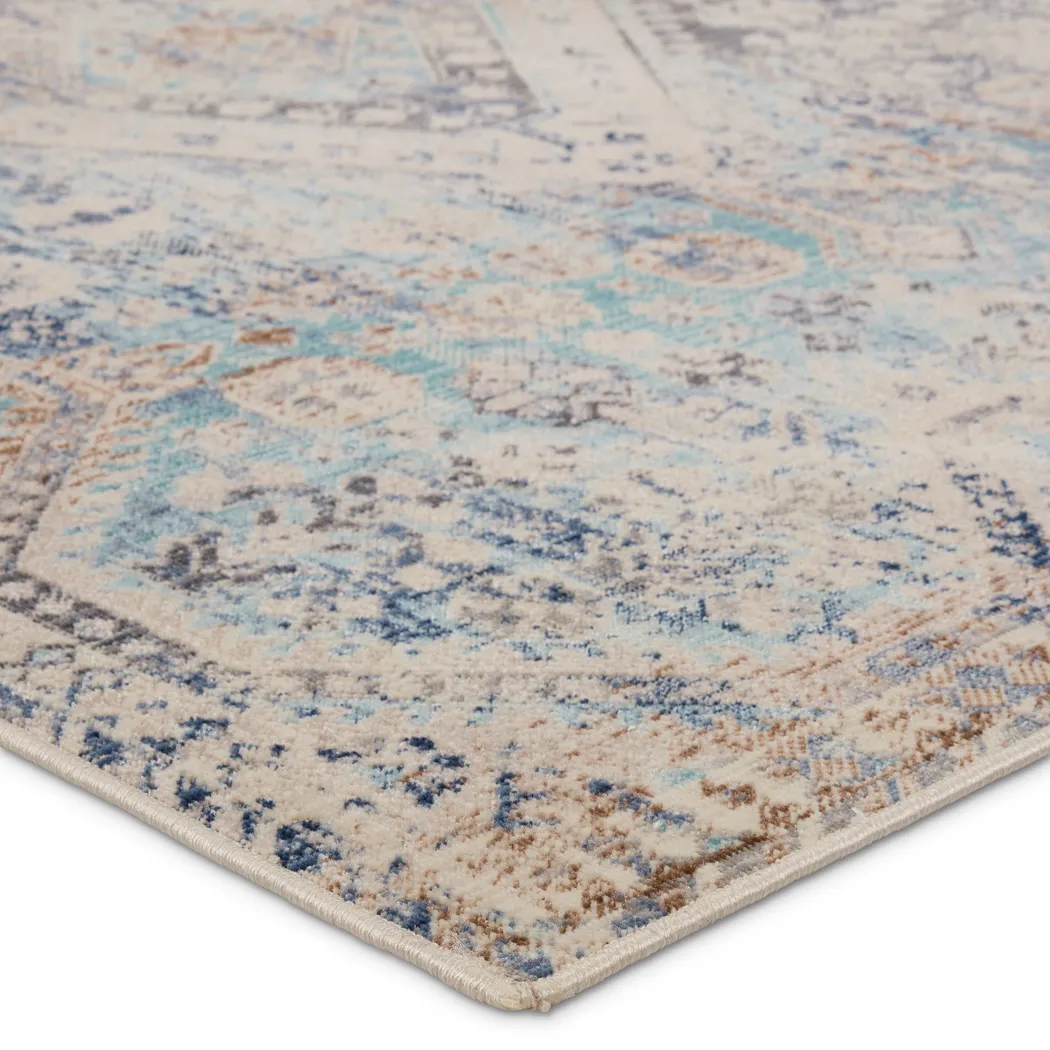 Mumbai Aqua 5' x 8' Rug - Thumbnail - Image 3