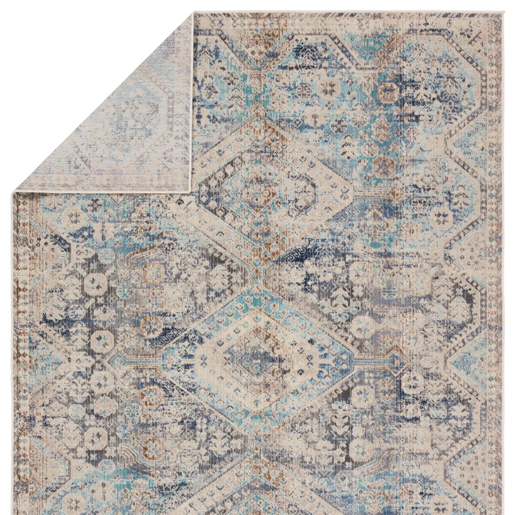 Mumbai Aqua 5' x 8' Rug - Thumbnail - Image 4