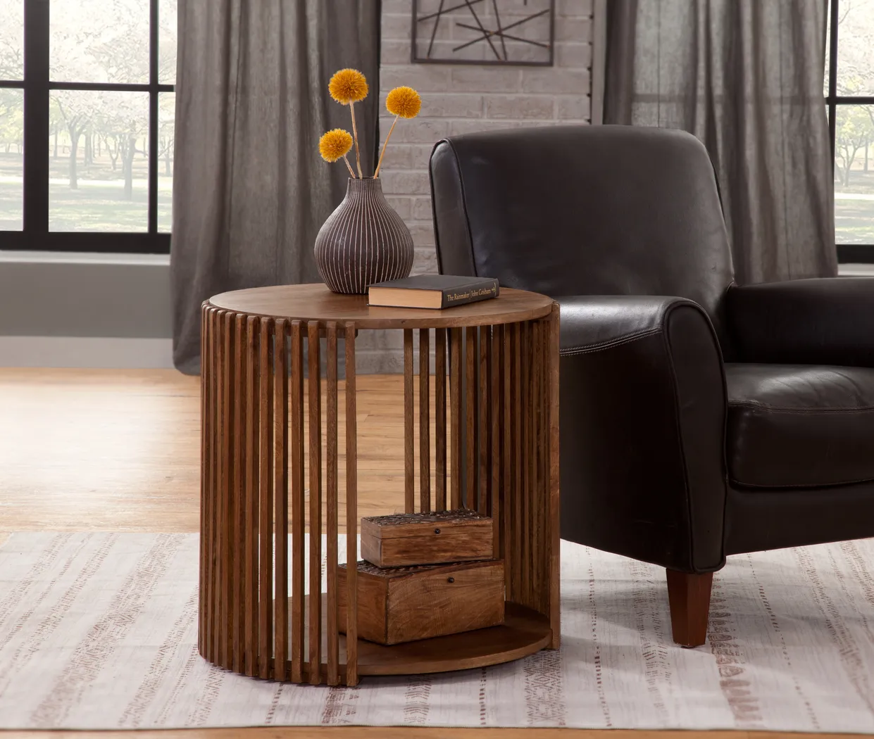 Munia Brown End Table - Thumbnail - Image 2