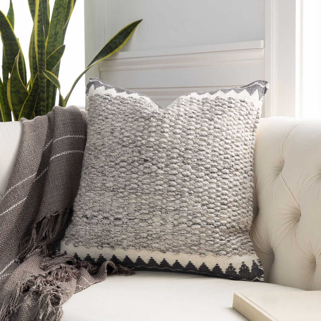 Muraty Charcoal Accent Pillow - Thumbnail - Image 2